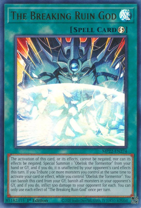 The Breaking Ruin God [MP22-EN274] Ultra Rare | Jomio and Rueliete's Cards and Comics