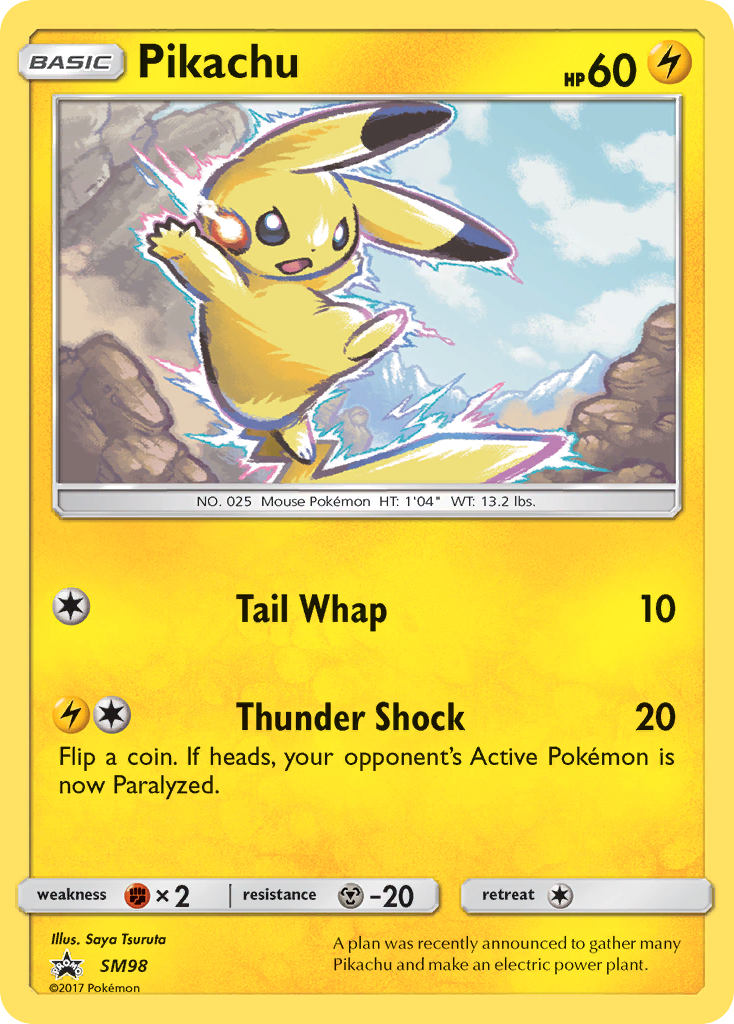 Pikachu (SM98) [Sun & Moon: Black Star Promos] | Jomio and Rueliete's Cards and Comics