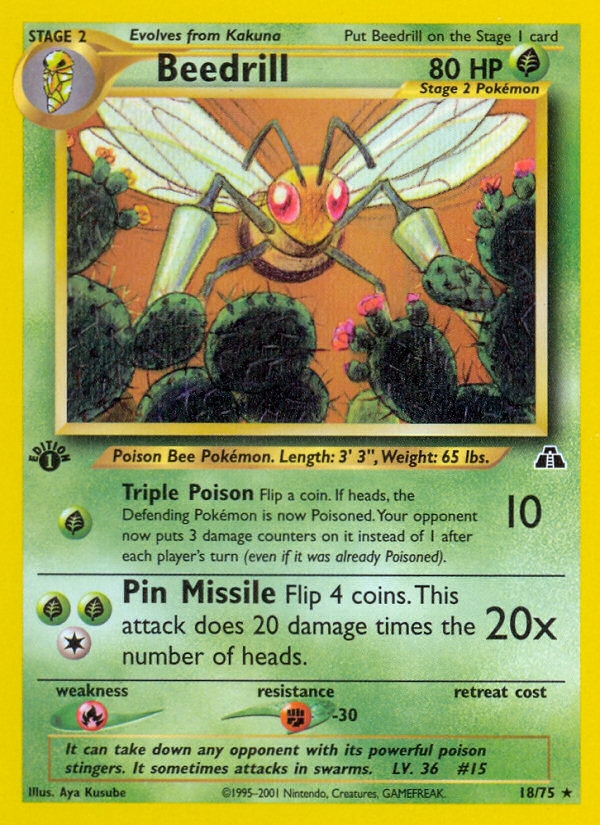 Beedrill (18/75) [Neo Discovery 1st Edition] | Jomio and Rueliete's Cards and Comics
