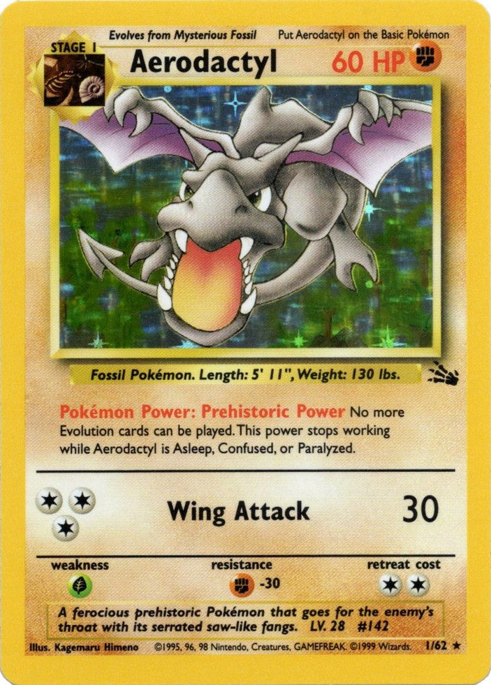 Aerodactyl (1/62) [Fossil Unlimited] | Jomio and Rueliete's Cards and Comics