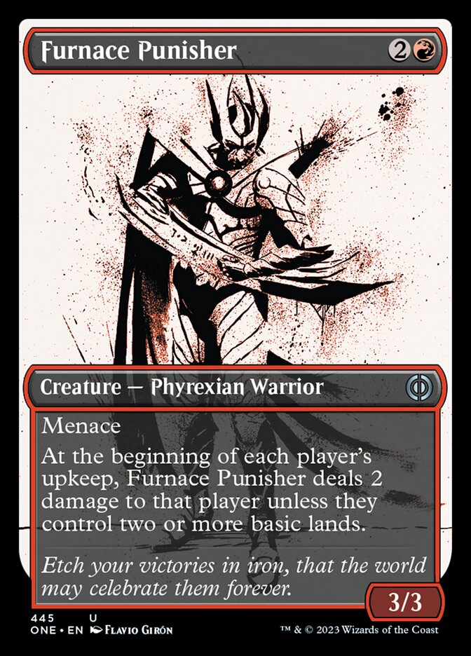 Furnace Punisher (Showcase Ichor Step-and-Compleat Foil) [Phyrexia: All Will Be One] | Jomio and Rueliete's Cards and Comics