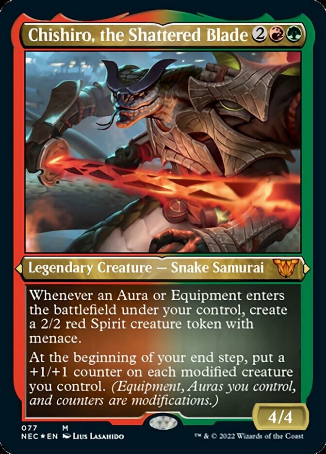 Chishiro, the Shattered Blade (Showcase Display Commander) [Kamigawa: Neon Dynasty Commander] | Jomio and Rueliete's Cards and Comics