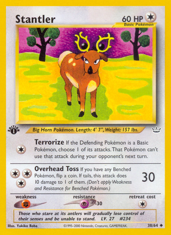Stantler (38/64) [Neo Revelation 1st Edition] | Jomio and Rueliete's Cards and Comics