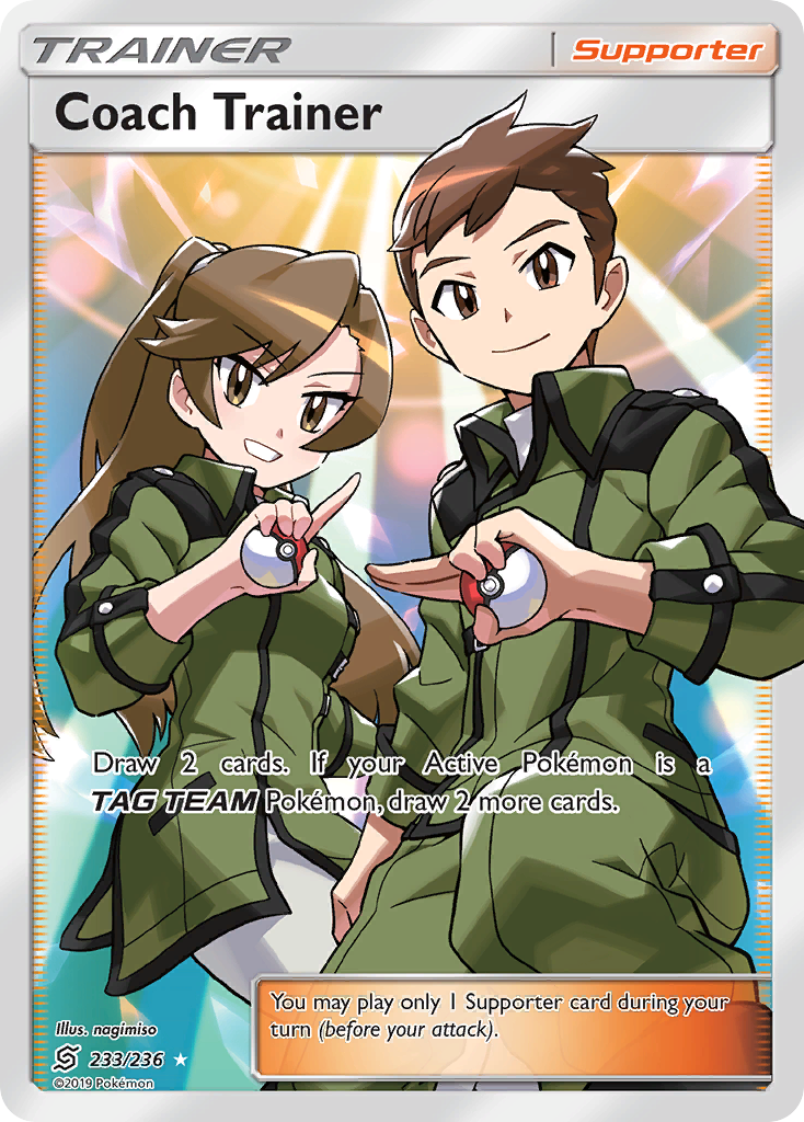 Coach Trainer (233/236) [Sun & Moon: Unified Minds] | Jomio and Rueliete's Cards and Comics