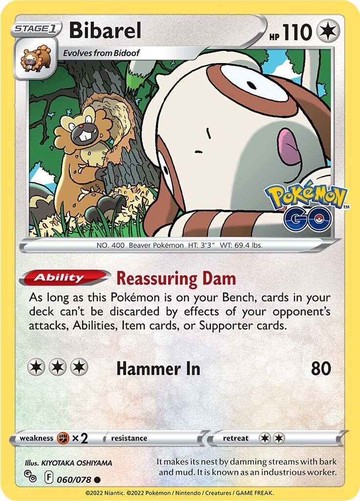 Bibarel (060/078) [Pokémon GO] | Jomio and Rueliete's Cards and Comics