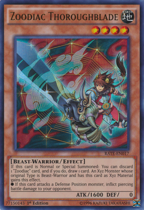 Zoodiac Thoroughblade [RATE-EN017] Ultra Rare | Jomio and Rueliete's Cards and Comics