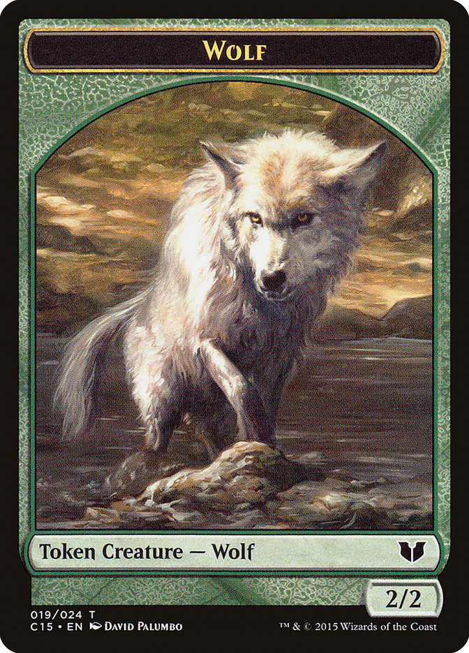 Wolf // Zombie Double-Sided Token [Commander 2015 Tokens] | Jomio and Rueliete's Cards and Comics