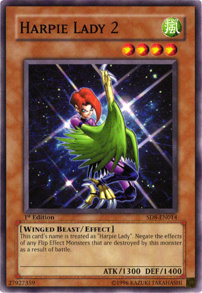 Harpie Lady 2 [SD8-EN014] Common | Jomio and Rueliete's Cards and Comics