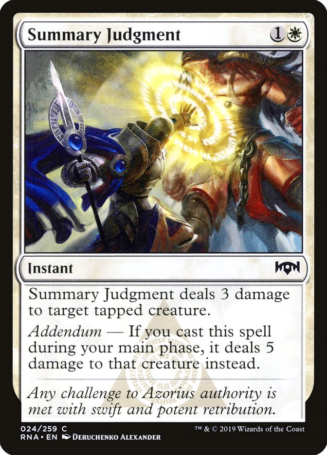 Summary Judgment [Ravnica Allegiance] | Jomio and Rueliete's Cards and Comics