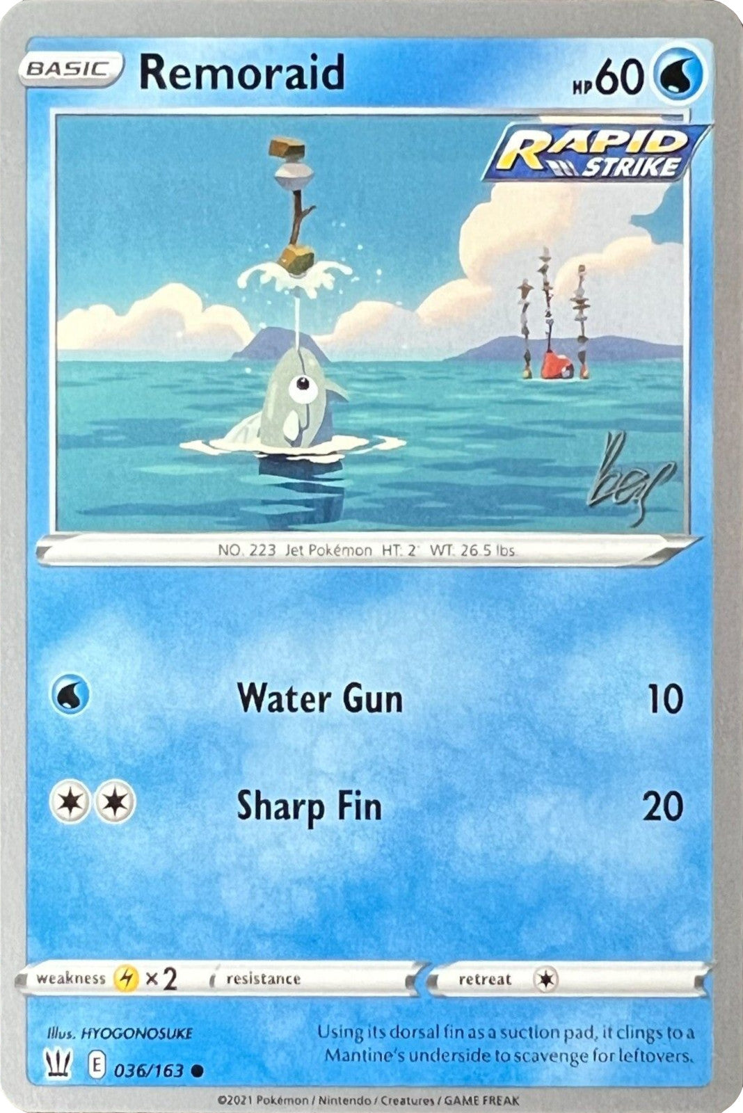 Remoraid (036/163) (Cheryl Again - Sebastian Lashmet) [World Championships 2022] | Jomio and Rueliete's Cards and Comics