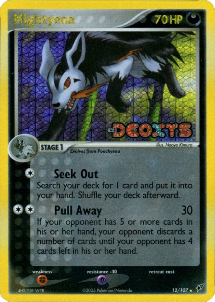 Mightyena (12/107) (Stamped) [EX: Deoxys] | Jomio and Rueliete's Cards and Comics