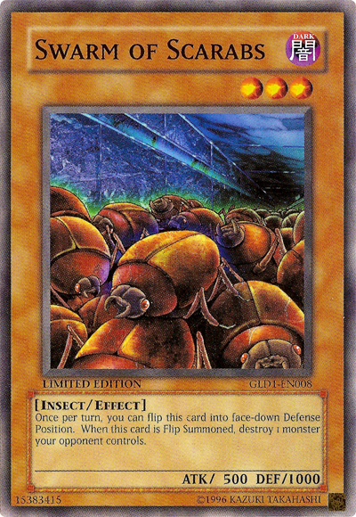 Swarm of Scarabs [GLD1-EN008] Common | Jomio and Rueliete's Cards and Comics