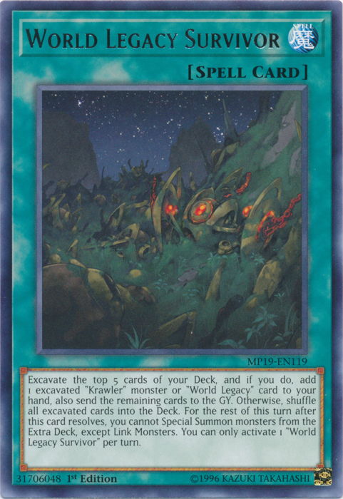 World Legacy Survivor [MP19-EN119] Rare | Jomio and Rueliete's Cards and Comics