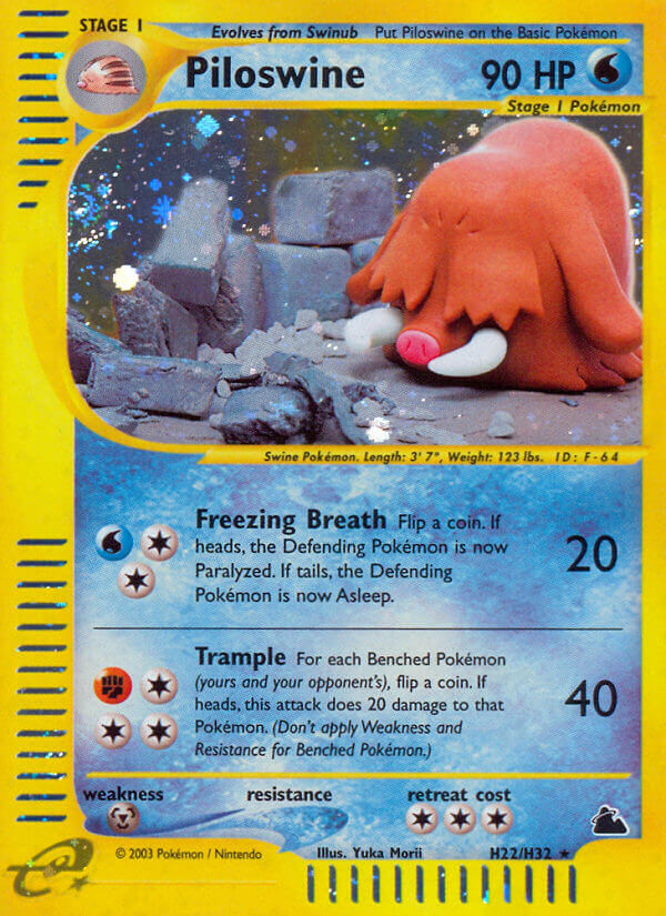 Piloswine (H22/H32) [Skyridge] | Jomio and Rueliete's Cards and Comics