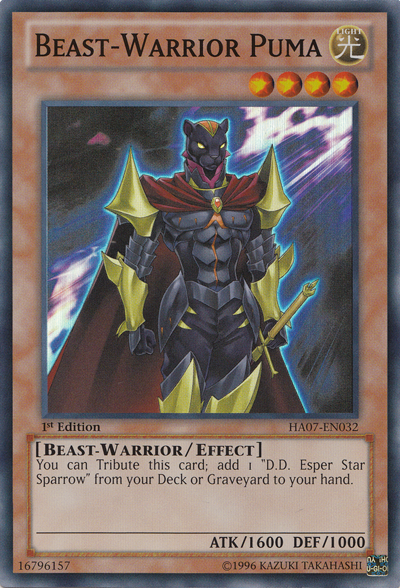 Beast-Warrior Puma [HA07-EN032] Super Rare | Jomio and Rueliete's Cards and Comics