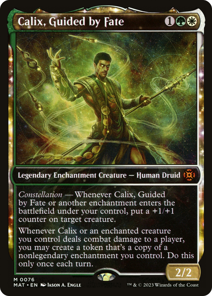 Calix, Guided by Fate (Showcase) [March of the Machine: The Aftermath] | Jomio and Rueliete's Cards and Comics