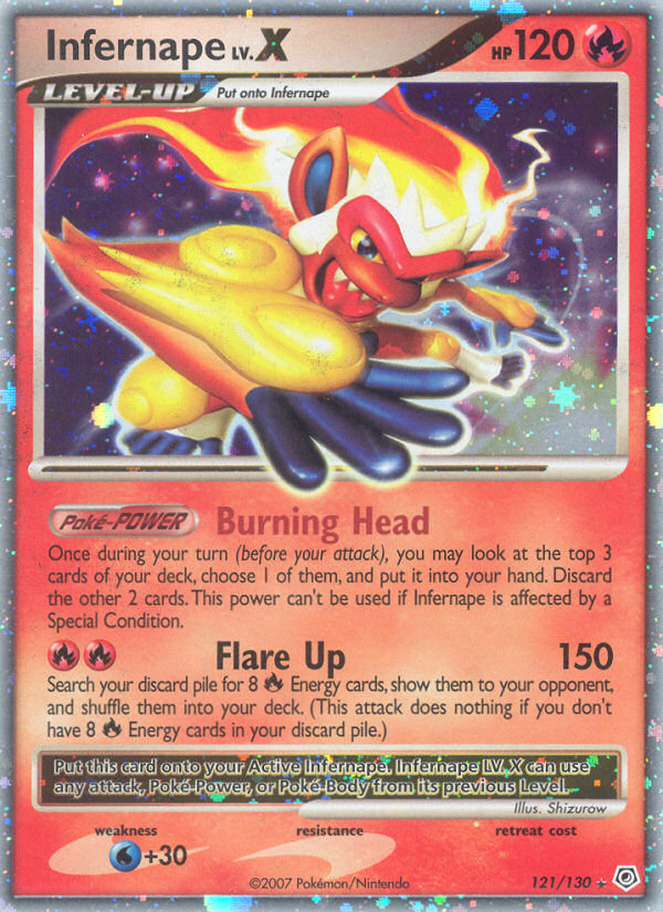 Infernape LV.X (121/130) [Diamond & Pearl: Base Set] | Jomio and Rueliete's Cards and Comics
