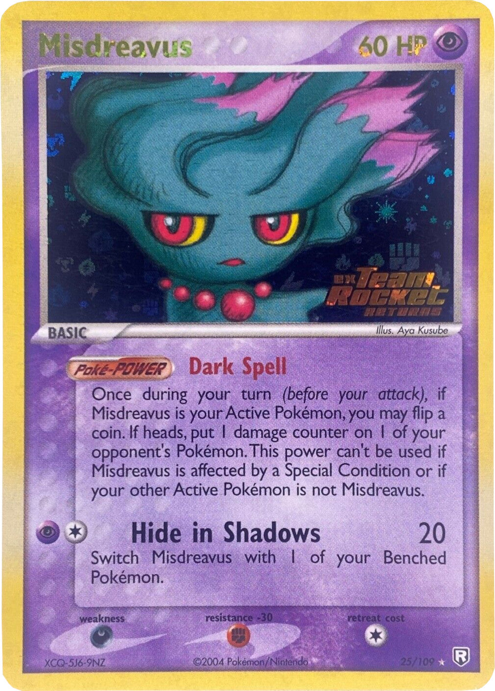 Misdreavus (25/109) (Stamped) [EX: Team Rocket Returns] | Jomio and Rueliete's Cards and Comics