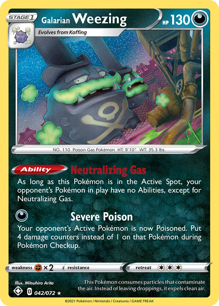Galarian Weezing (042/072) [Sword & Shield: Shining Fates] | Jomio and Rueliete's Cards and Comics