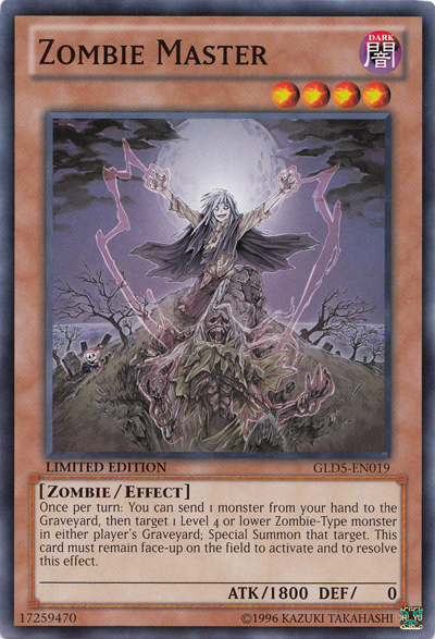 Zombie Master [GLD5-EN019] Common | Jomio and Rueliete's Cards and Comics