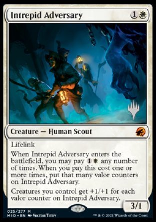 Intrepid Adversary (Promo Pack) [Innistrad: Midnight Hunt Promos] | Jomio and Rueliete's Cards and Comics