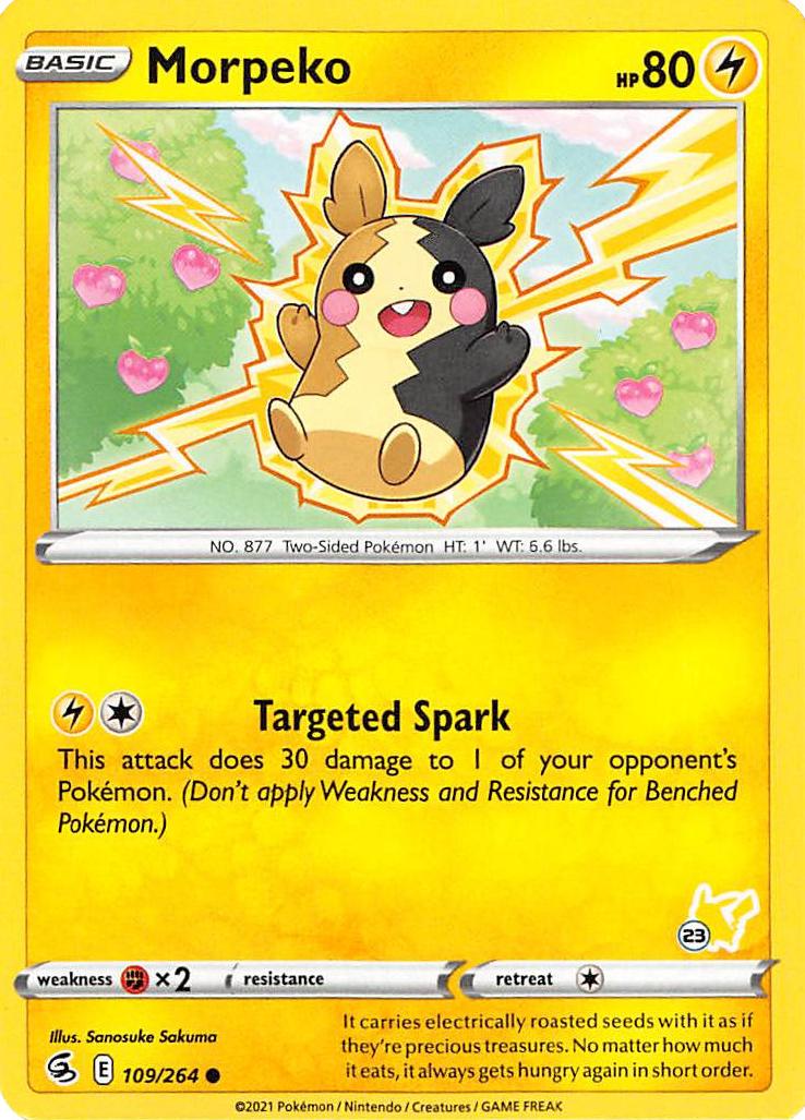Morpeko (109/264) (Pikachu Stamp #23) [Battle Academy 2022] | Jomio and Rueliete's Cards and Comics