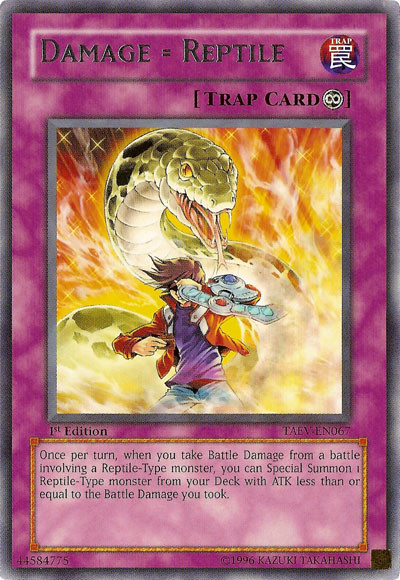 Damage = Reptile [TAEV-EN067] Rare | Jomio and Rueliete's Cards and Comics