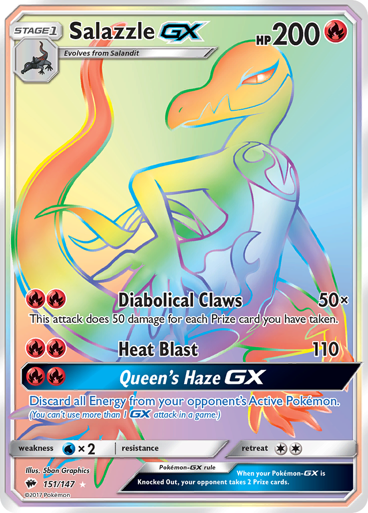Salazzle GX (151/147) [Sun & Moon: Burning Shadows] | Jomio and Rueliete's Cards and Comics
