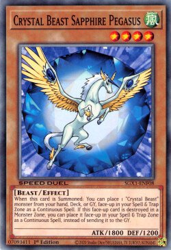 Crystal Beast Sapphire Pegasus [SGX1-ENF08] Common | Jomio and Rueliete's Cards and Comics