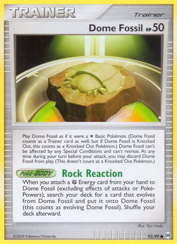 Dome Fossil (92/99) [Platinum: Arceus] | Jomio and Rueliete's Cards and Comics