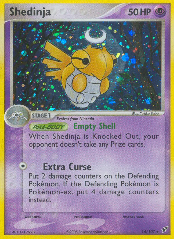 Shedinja (14/107) [EX: Deoxys] | Jomio and Rueliete's Cards and Comics
