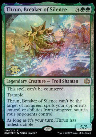 Thrun, Breaker of Silence [Phyrexia: All Will Be One Prerelease Promos] | Jomio and Rueliete's Cards and Comics