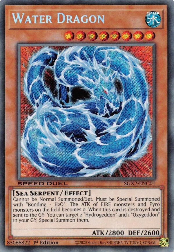Water Dragon [SGX2-ENC01] Secret Rare | Jomio and Rueliete's Cards and Comics