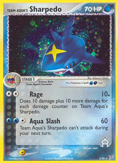 Team Aqua's Sharpedo (5/95) [EX: Team Magma vs Team Aqua] | Jomio and Rueliete's Cards and Comics