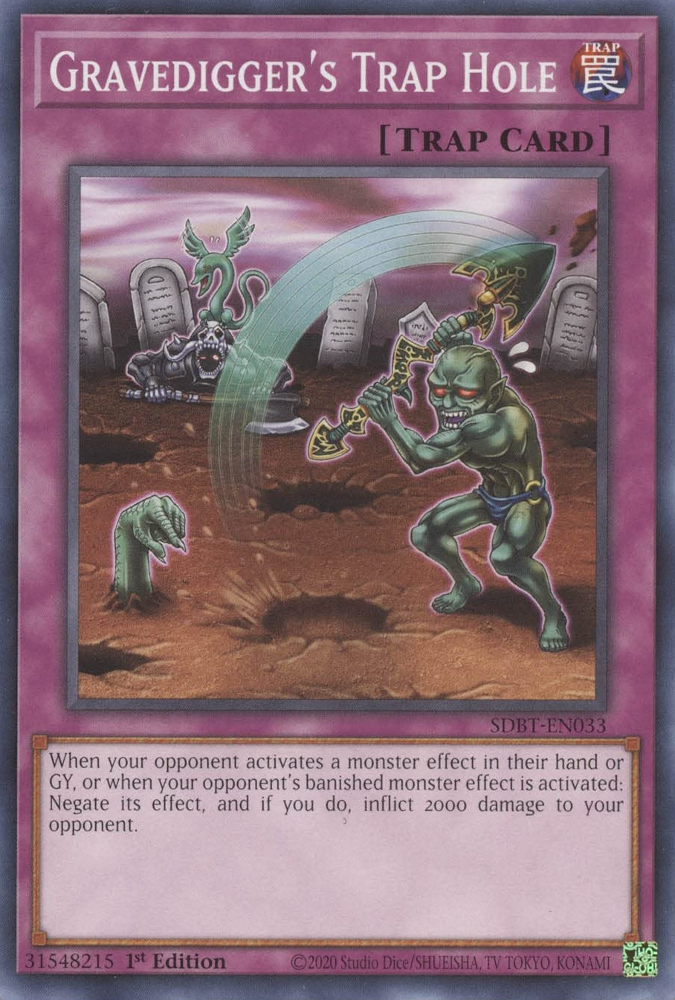 Gravedigger's Trap Hole [SDBT-EN033] Common | Jomio and Rueliete's Cards and Comics