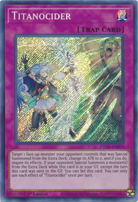 Titanocider [ETCO-EN079] Secret Rare | Jomio and Rueliete's Cards and Comics