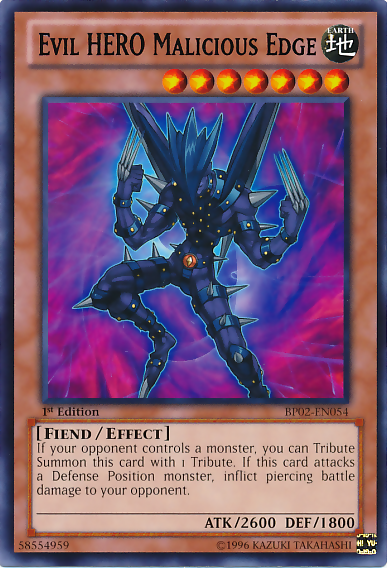 Evil HERO Malicious Edge [BP02-EN054] Mosaic Rare | Jomio and Rueliete's Cards and Comics