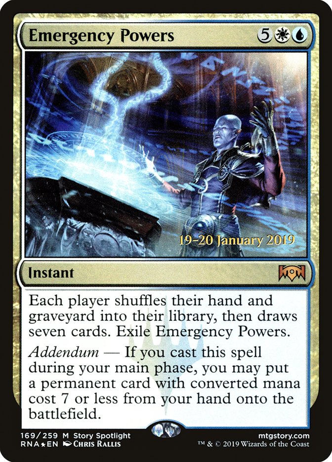 Emergency Powers [Ravnica Allegiance Prerelease Promos] | Jomio and Rueliete's Cards and Comics