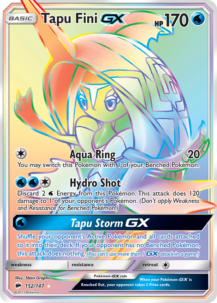 Tapu Fini GX (152/147) [Sun & Moon: Burning Shadows] | Jomio and Rueliete's Cards and Comics