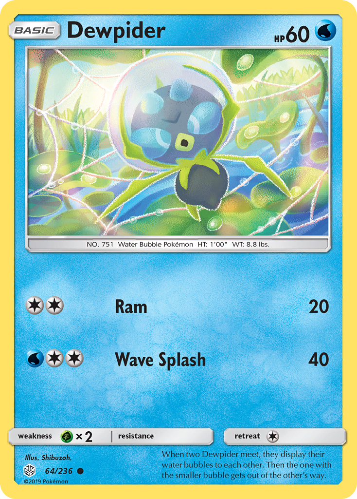 Dewpider (64/236) [Sun & Moon: Cosmic Eclipse] | Jomio and Rueliete's Cards and Comics