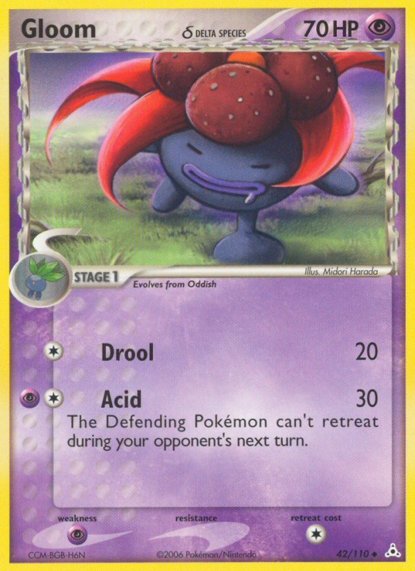 Gloom (42/110) (Delta Species) [EX: Holon Phantoms] | Jomio and Rueliete's Cards and Comics