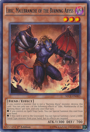 Libic, Malebranche of the Burning Abyss [SECE-EN083] Rare | Jomio and Rueliete's Cards and Comics