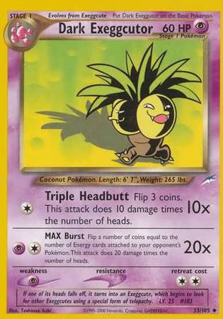 Dark Exeggutor (33/105) [Neo Destiny Unlimited] | Jomio and Rueliete's Cards and Comics