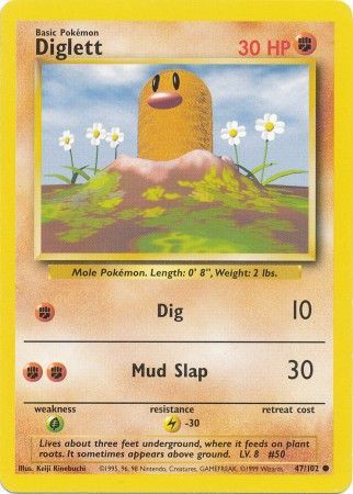 Diglett (47/102) [Base Set Unlimited] | Jomio and Rueliete's Cards and Comics