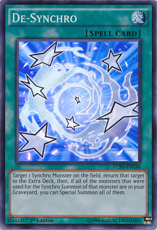 De-Synchro [LC5D-EN136] Super Rare | Jomio and Rueliete's Cards and Comics