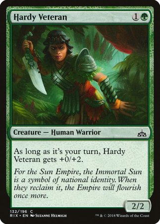 Hardy Veteran [Rivals of Ixalan] | Jomio and Rueliete's Cards and Comics