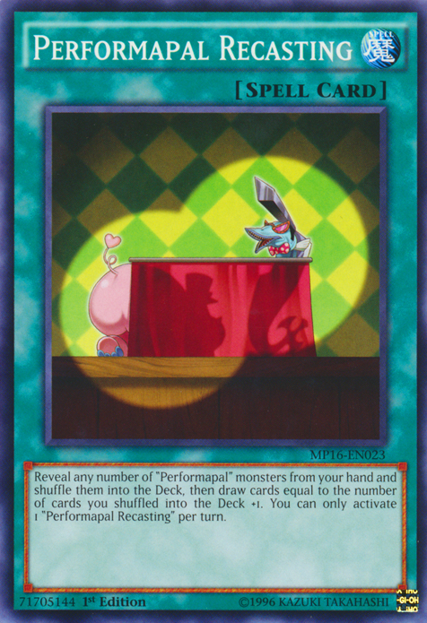 Performapal Recasting [MP16-EN023] Common | Jomio and Rueliete's Cards and Comics