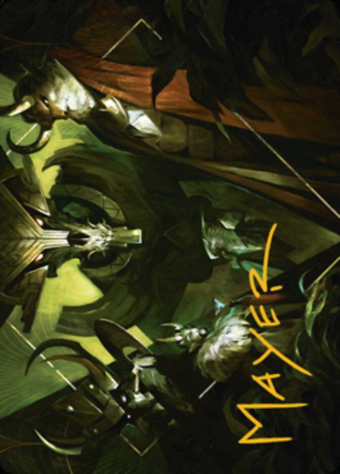 Meeting of the Five Art Card (Gold-Stamped Signature) [Streets of New Capenna Art Series] | Jomio and Rueliete's Cards and Comics