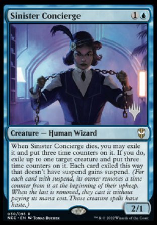 Sinister Concierge (Promo Pack) [Streets of New Capenna Commander Promos] | Jomio and Rueliete's Cards and Comics