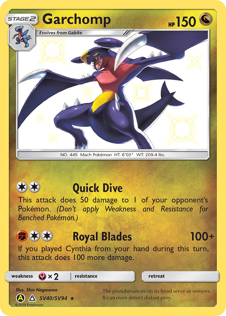 Garchomp (SV40/SV94) [Sun & Moon: Hidden Fates - Shiny Vault] | Jomio and Rueliete's Cards and Comics